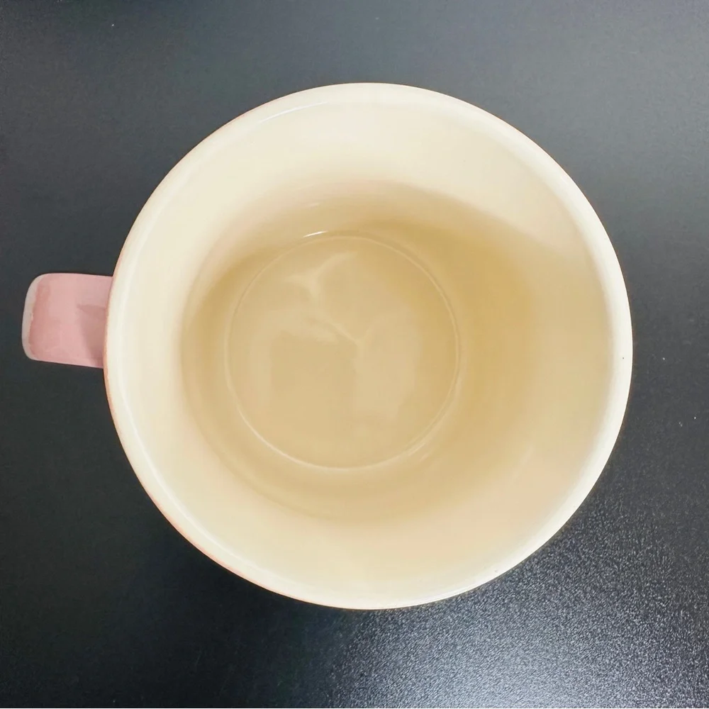 HELLO KITTY Pink White Drip Reactive Glaze Christmas Ceramic 20 oz. Mug NEW! - Picture 5 of 6